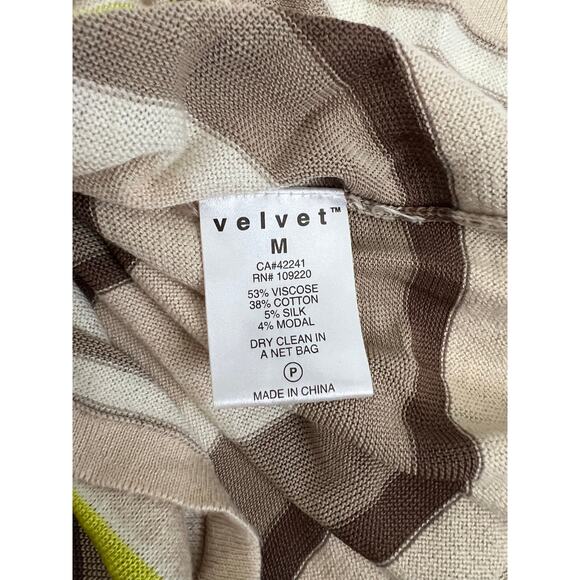 Velvet by Graham and Spencer striped knit tank size Medium lightweight boho - Picture 4 of 6